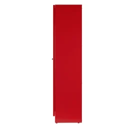 Glamour Home Avice 24"W 4-Shelf Metal Cabinet With Doors, Red