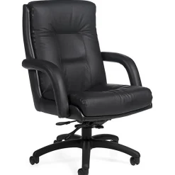 Global® Arturo™ Bonded Leather High-Back Tilter Chair, 43"H, Black