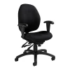 Global® Malaga Multi-Tilter Chair, Mid-Back, 37"H x 26"W x 24"D, Ebony/Black