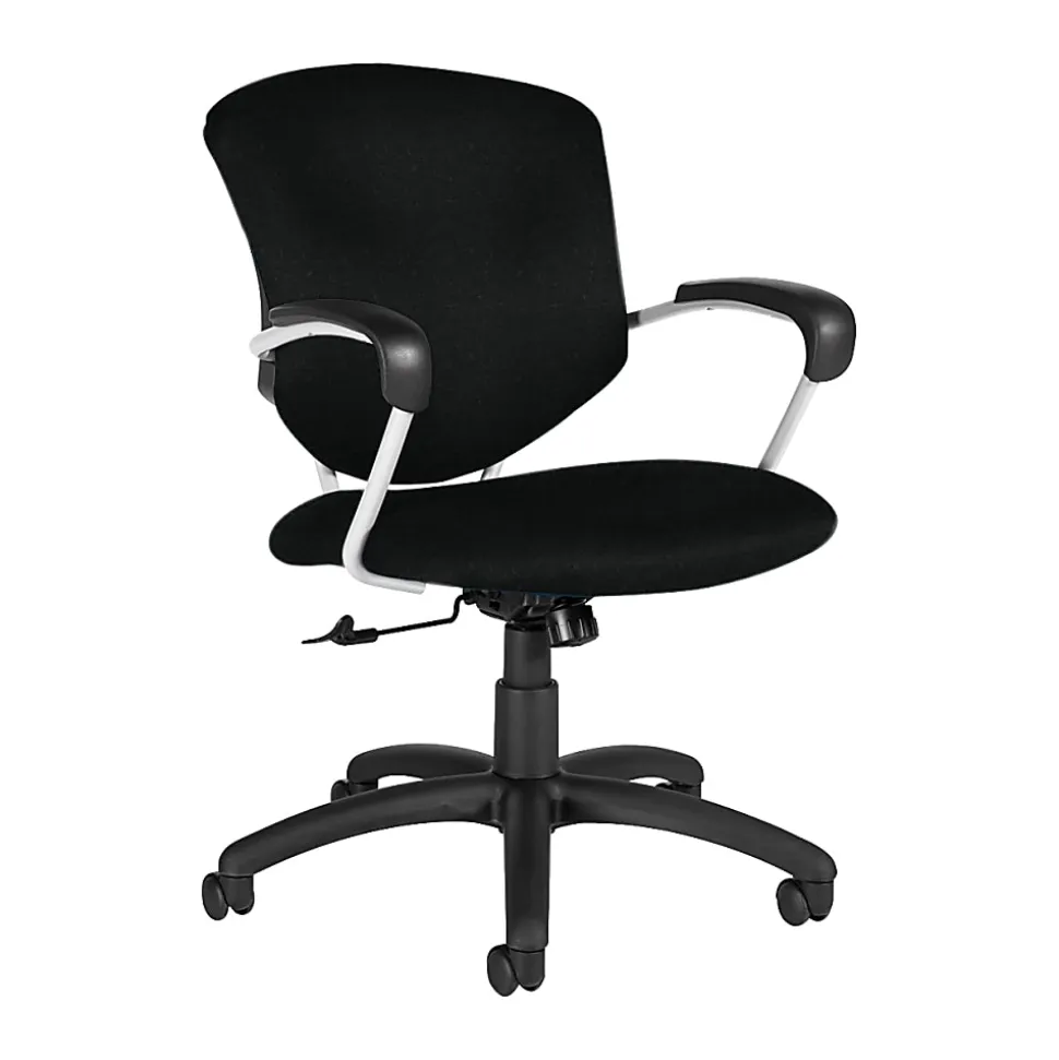 Global® Supra Tilter Chair, Mid-Back, 39"H x 26"W x 26"D, Black Coal/Black