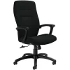 Global® Synopsis High-Back Chair, 43 1/2"H x 24 1/2"W x 26 1/2"D, Black Coal/Black
