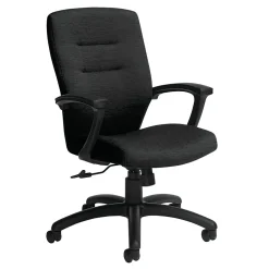 Global® Synopsis Mid-Back Chair, 39 1/2"H x 24 1/2"W x 26 1/2"D, Black Coal/Black