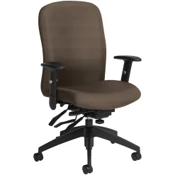 Global® Truform Multi-Tilter Chair, High-Back, Earth/Black, Standard Model