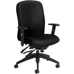 Global® Truform Multi-Tilter Chair, High-Back, Black Coal/Black, Standard Model