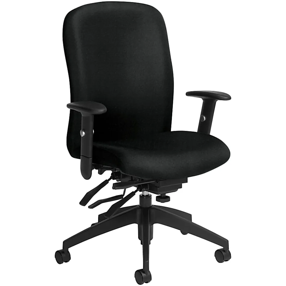 Global® Truform Multi-Tilter Chair, High-Back, Black Coal/Black, Standard Model
