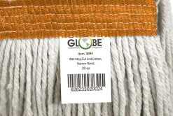 Globe Commercial Products Cotton Wet Mop Refill, 20 Oz, White