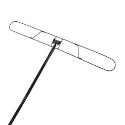Globe Commercial Products Snap-On Metal Dust Mop Handle, 60", Black, 3108
