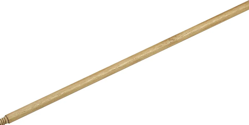 Globe Commercial Products Threaded Wood Broom Handle, 60", Brown