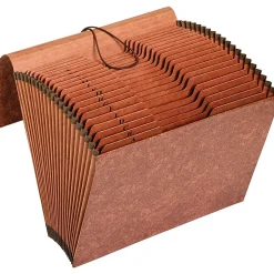 Globe-WeisĀ® A-Z Accordion File, Letter Size, Brown