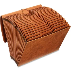 Globe-Weis® A-Z Accordion File, Letter Size, Brown