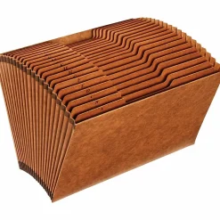 Globe-Weis® A-Z High-Quality Expanding File, Legal Size, Brown