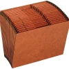 Globe-Weis® A-Z High-Quality Expanding File, Letter Size, Brown