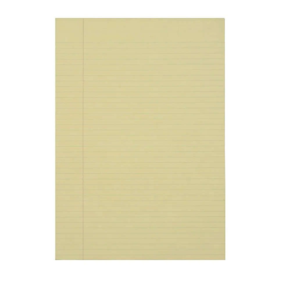 Glued Writing Pads By SKILCRAFT®, 8 1/2" x 14", Yellow, Legal Ruled Both Sides, Pack Of 12 (AbilityOne 7530-01-124-7632)