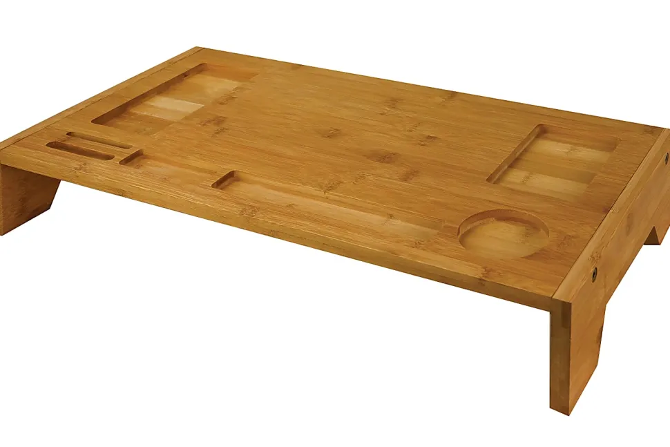 GNBI Bamboo Monitor Stand, 3 7/8”H x 23 3/4”W x 11 3/4”D, Natural