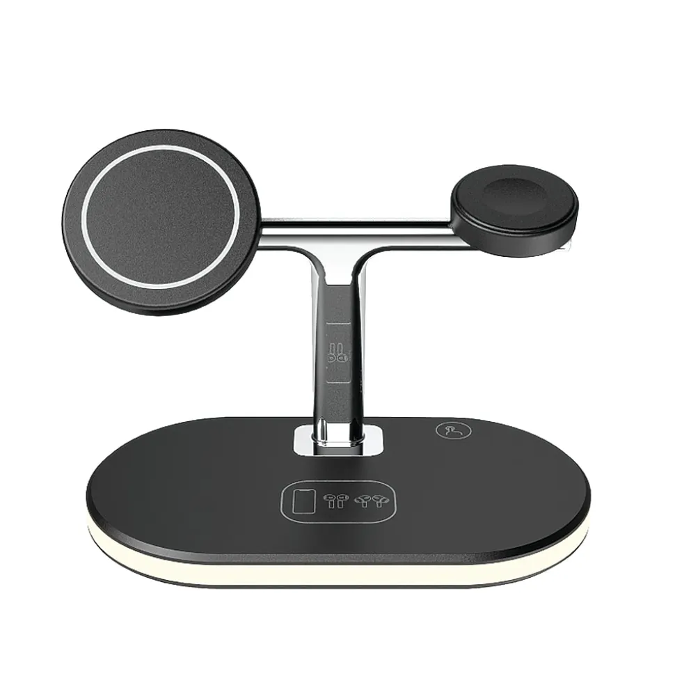 GNBI 3-In-1 Magnetic Wireless Charger, Black, 7359