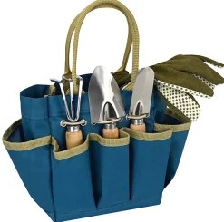 GNBI Mini Garden Tool Tote Set, Teal