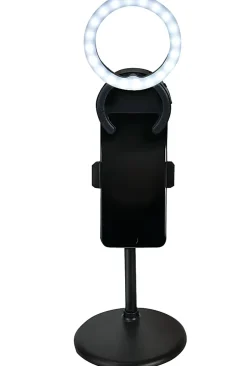 GNBI Ring Light With Metal Disc Stand, 12”H, 2W, Black