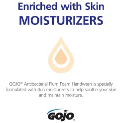 GOJO® ADX-2 Antibacterial Foam Hand Wash Soap, Plum Scent, Carton Of 3 Refills