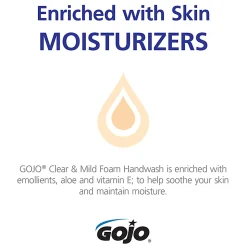 GOJO® ADX-7 Clear & Mild Foam Hand Wash Soap, Unscented, 23.6 Oz, Case Of 4 Refills