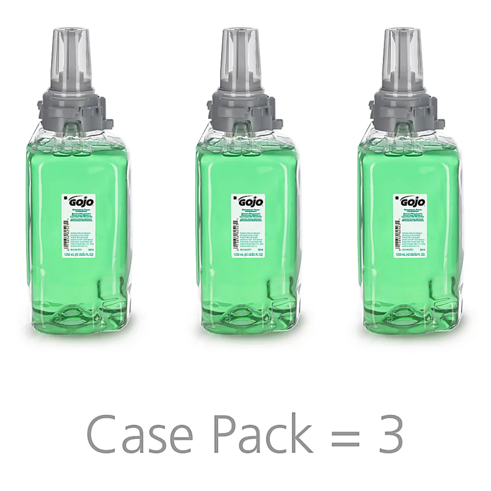 GOJO® Foam Hand Wash Soap, Botanical Scent, 42 Oz, Case Of 3 Bottles