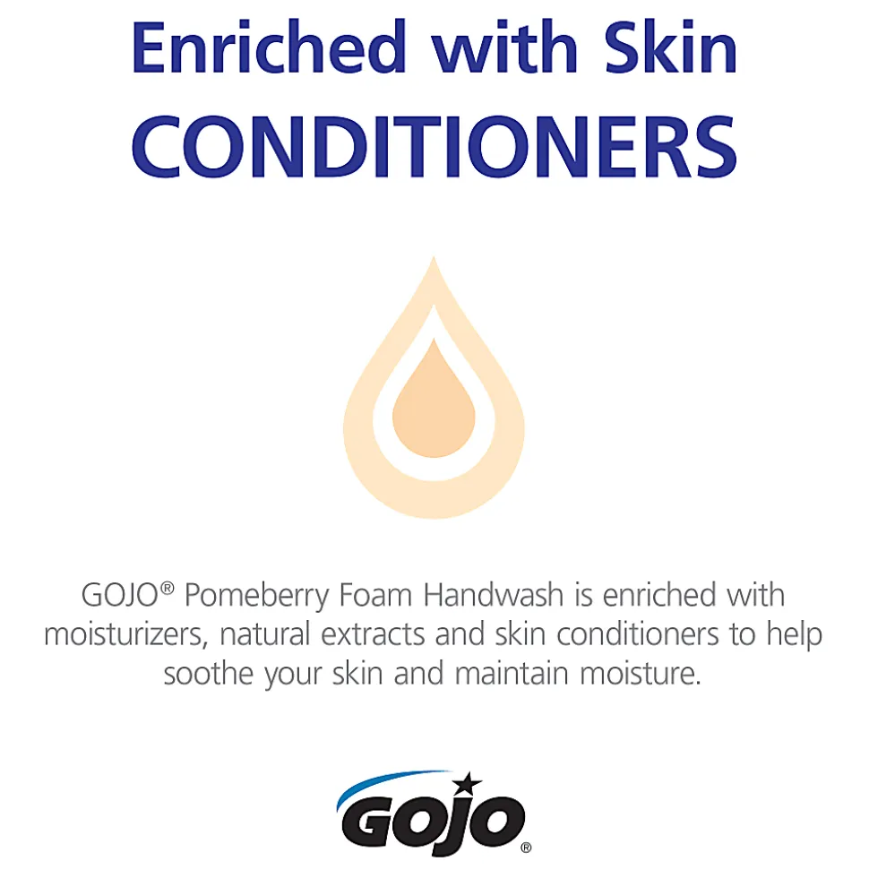 GOJO® Foam Hand Wash Soap, Pomeberry Scent, 40.5 Oz Refill