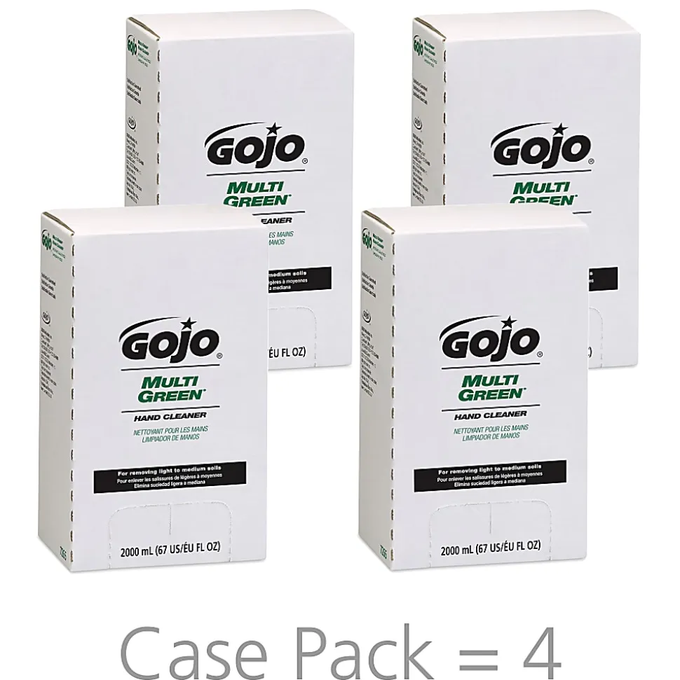 GOJO® Multi Green Gel Hand Soap Cleaner, Citrus Scent, 67.63 Oz, Carton Of 4 Bottles