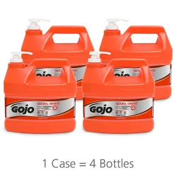 GOJO® Natural Orange Pumice Heavy-Duty Lotion Hand Soap Cleaner, Citrus Scent, 128 Oz, Carton Of 4 Bottles