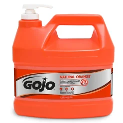 GOJO® Natural Orange Pumice Heavy-Duty Lotion Hand Soap Cleaner, Citrus Scent, 128 Oz, Carton Of 4 Bottles