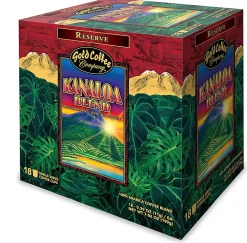 Gold Coffee Company Kanaloa Blend Single-Serve Pods, Total Qty 18