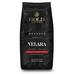 Gold Coffee Company Velara Blend, Whole Bean, 12 Oz, Total Qty 1