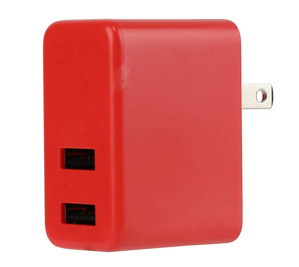 GoMovi Vivitar Dual USB OD5022 Wall Charger, Red