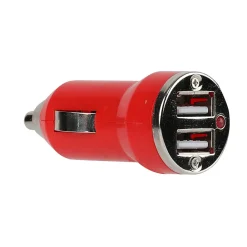 GoMovi Vivitar OD5021 2.4A Dual USB A Car Charger, Red