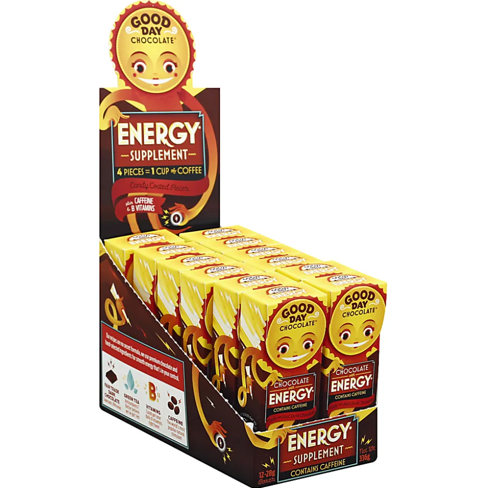 Good Day Chocolate Supplements, Dietary With Energy Dark Chocolate, 0.99 Oz, Total Qty 96