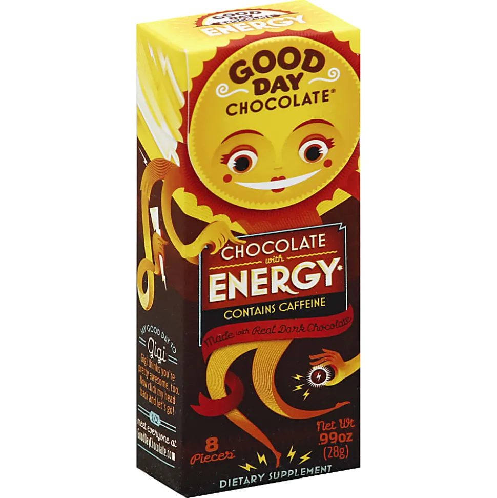 Good Day Chocolate Supplements, Dietary With Energy Dark Chocolate, 0.99 Oz, Total Qty 96
