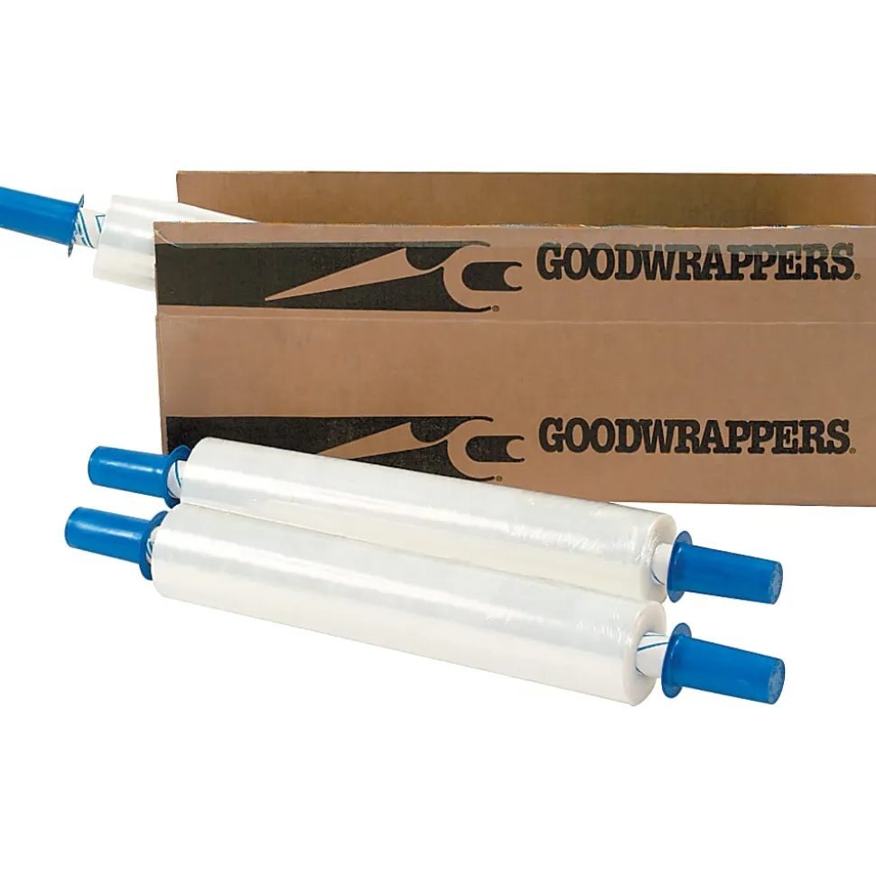 GoodWrappers® Stretch Film, Economy Cast Film, 80 Gauge, 20" x 1000', Clear, Pack Of 4