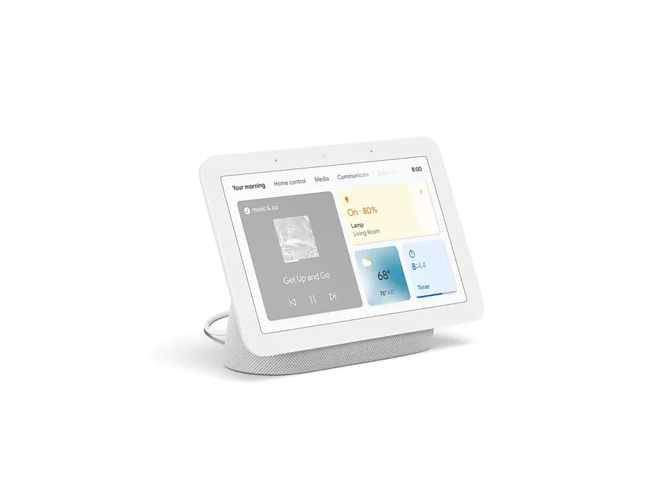 Google™ Nest Hub Display With Voice Search and Voice Command, 2nd Generation, Chalk