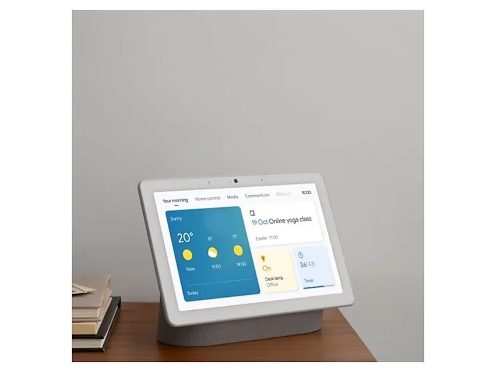 Google™ Nest Hub Max Smart Home Assistant With Voice Search and Voice Command, White