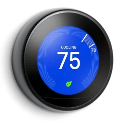 Googleâ„¢ Nest Programmable Learning Thermostat With Temperature Sensor, 3rd Generation, Black, T3018US