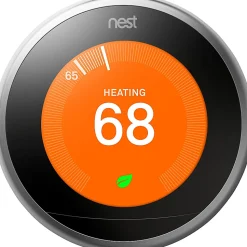 Googleâ„¢ Nest Programmable Learning Thermostat with Temperature Sensor, 3rd Generation, Stainless Steel