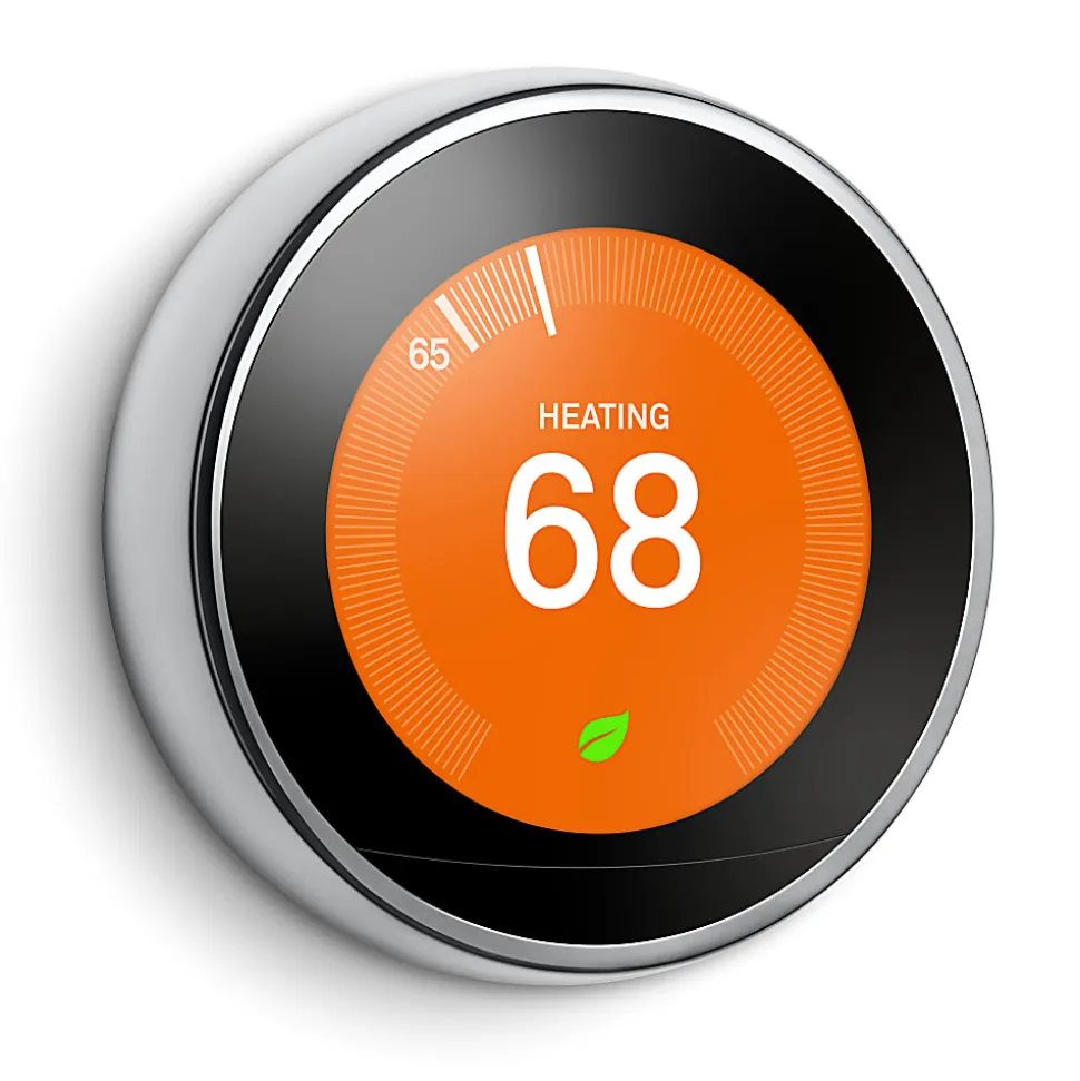 Google™ Nest Programmable Learning Thermostat with Temperature Sensor, 3rd Generation, Stainless Steel