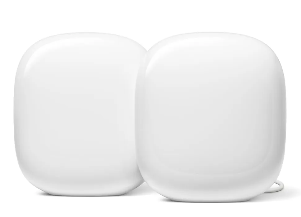 Google™ Nest Wi-Fi Pro 1-Port 5.4 Gigabit Routers, GA03689-US, Snow, Pack Of 2 Routers
