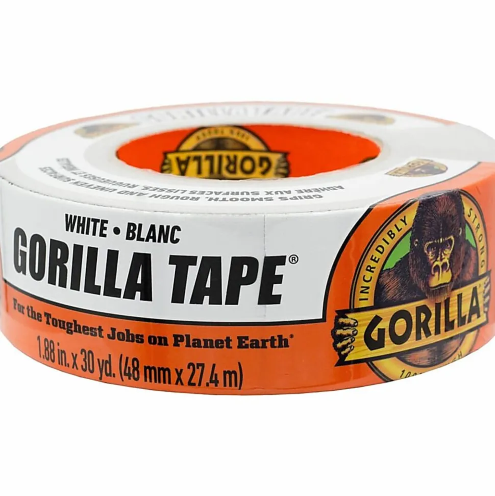Gorilla Tape - 30 yd Length x 1.88" Width - White - 1 Each