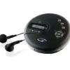 GPX PC332B Personal CD Player With FM Radio, 1.1"H x 5.51"W x 5.51"D, Black