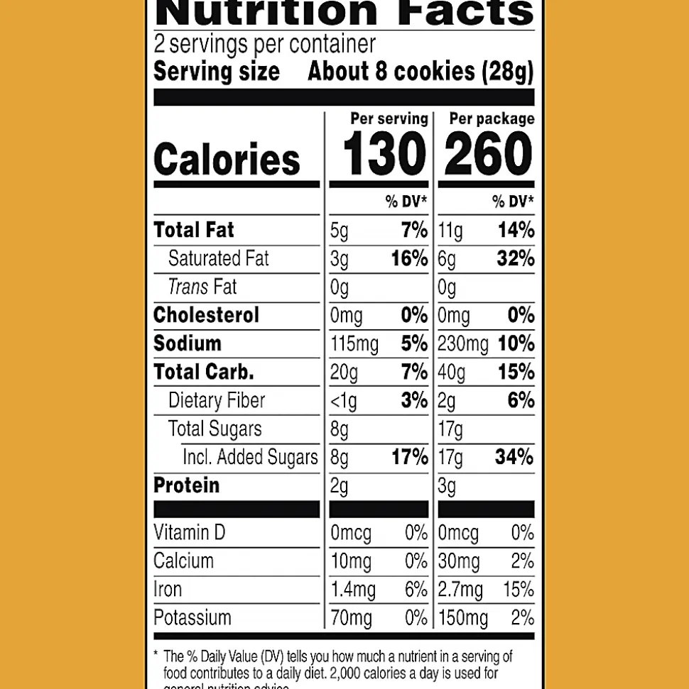 Grandma's® Chocolate Chip Mini Cookies, 2 Oz, Total Qty 60