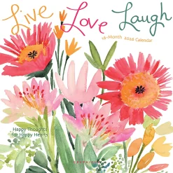 2026 Graphique Inspirational Monthly Mini Wall Calendar, 7" x 7", Live Love Laugh, January To December, MY44026