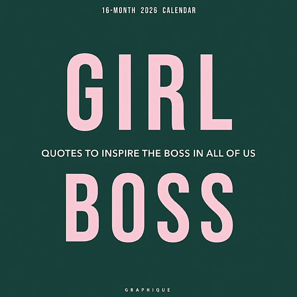 2026 Graphique Inspirational Monthly Wall Calendar, Girl Boss, 12" x 12", January To December, CY85526