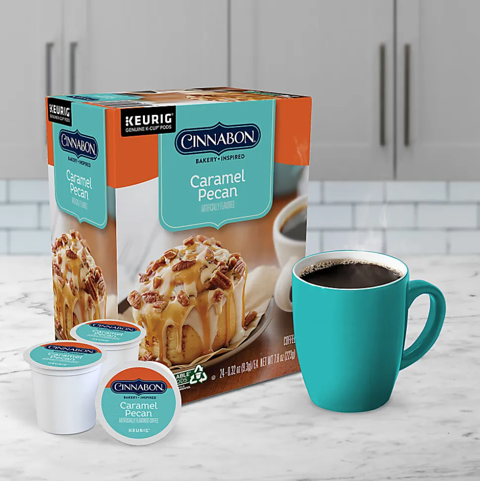 Green Mountain Coffee® Cinnabon Caramel Pecan K-Cup® Pods, Light Roast, Box Of 24 Pods