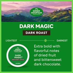 Green Mountain Coffee® Dark Magic Extra-Bold Coffee K-Cup® Pods, Dark Roast, Classic, Box Of 48 Pods