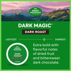 Green Mountain Coffee Dark Magic Extra-Bold Coffee Single Serve K-Cup, 24 Per Box, Case of 4 Boxes