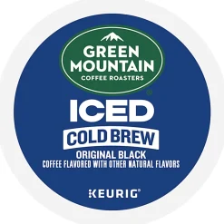 Green Mountain Coffee Iced Cold Brew Coffee Keurig K-Cup Pods, Single Serve, Original Black, Pack Of 20 Pods
